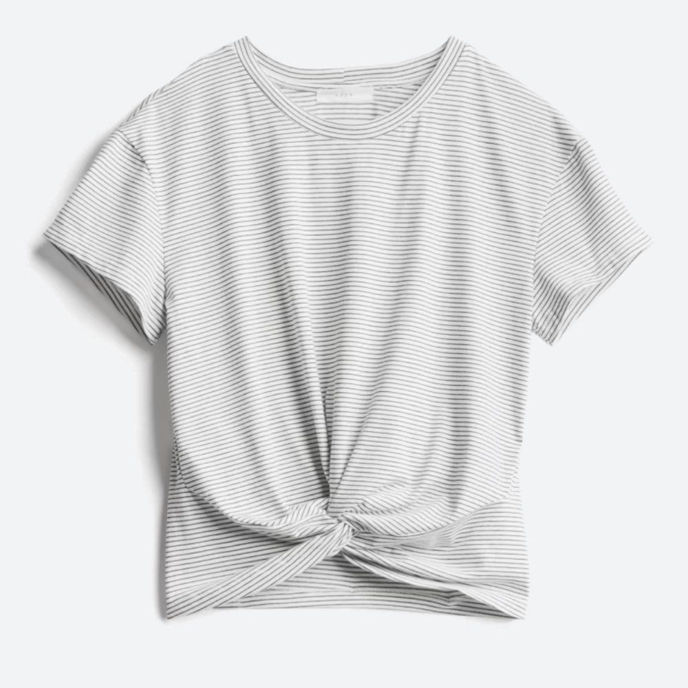 LUSH Tamara Cropped Knot Front Knit Crop Top - Sz M